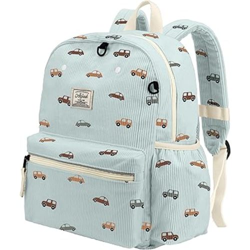 Corduroy Toddler Backpack for Boys 2-5: Preschool Backpack for Girls - Cute Kids Backpack 13.5" H