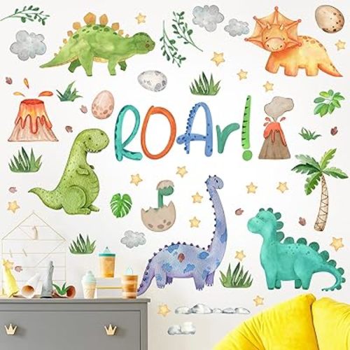 Dinosaur Wall Decals Tree Dino Wall Stickers Large Boho Decals Home Decorations for Baby Nursery Boys Girls Bedroom Playroom Kindergarten Daycare Classroom Art Decor