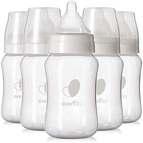 Evenflo Feeding Premium Proflo Venting Balance Plus Wide Neck Baby, Newborn and Infant Bottles - Helps Reduce Colic - 9 Ounce (Pack of 6)