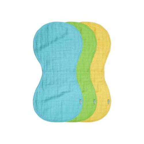 green sprouts Organic Cotton Muslin Burp Cloths 3pk - Aqua