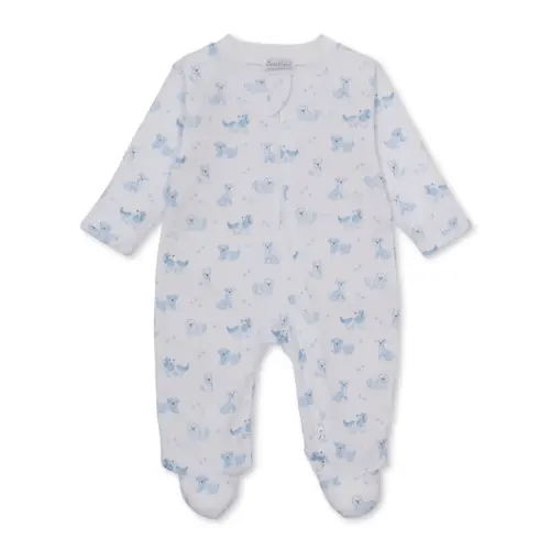 Puppy Paws Blue Zip Footie (3-6 Months)