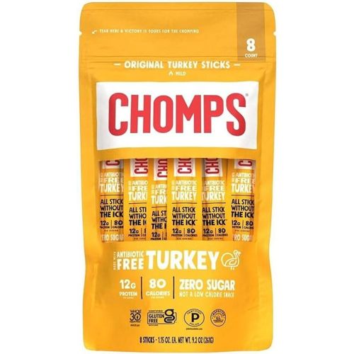 CHOMPS Original Turkey Sticks 8 Count, 1.15 OZ