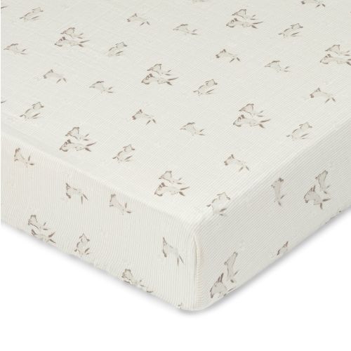 Avery Organic Cotton Fitted Bunny Crib Sheets | Crane Baby