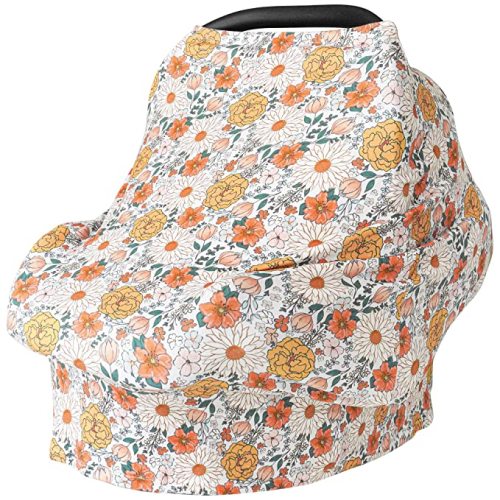 Konssy Baby Car Seat Covers- Multi-use Carseat Canopy for Babies, Stretchy Infant Carseat Cover Boy, Shower Gifts for Unisex Boys and Girls