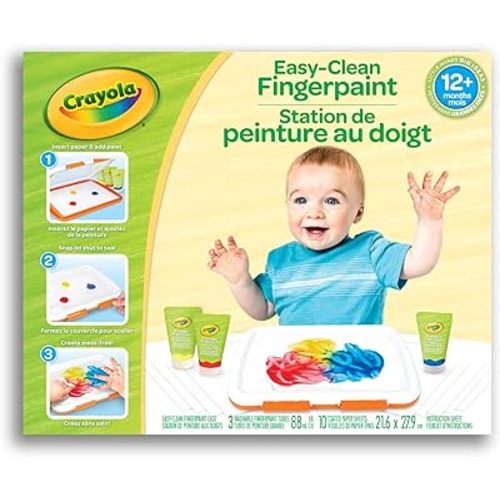 Crayola Easy-Clean Fingerpaint Set Arts & Crafts