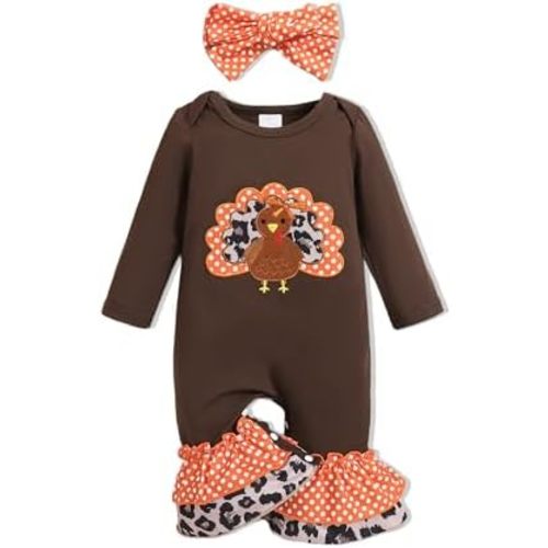 Newborn Baby Girl Clothes Infant Floral Print One-Piece Romper+Jumpsuit+Bodysuit+Hat+Headband