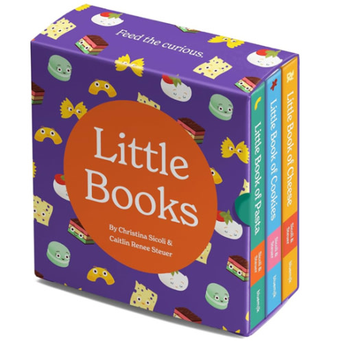 Little Books Culinary Collection Future Foodie 3 Board Book Box Set Pasta Cookies Cheese Phonics and Rhymes Baby Shower Gift 0-12 Months Toddler Book Ages 1-4 Years