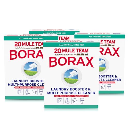 20 Mule Team All Natural Borax Detergent Booster & Multi-Purpose Household Cleaner, 65 Ounce, 4 Count