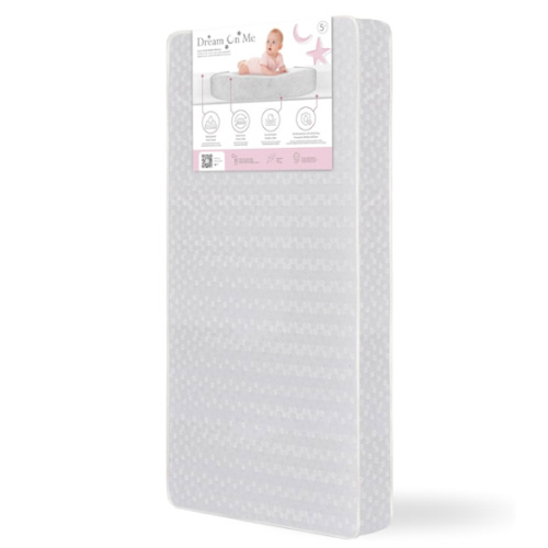 Dream On Me Honeycomb Orthopedic Firm Fiber Standard Baby Crib Mattress, Greenguard Gold and JPMA Certified, 5” Fiber Core Optimum Support, Fits Crib and Toddler Bed, Waterproof Vinyl Cover