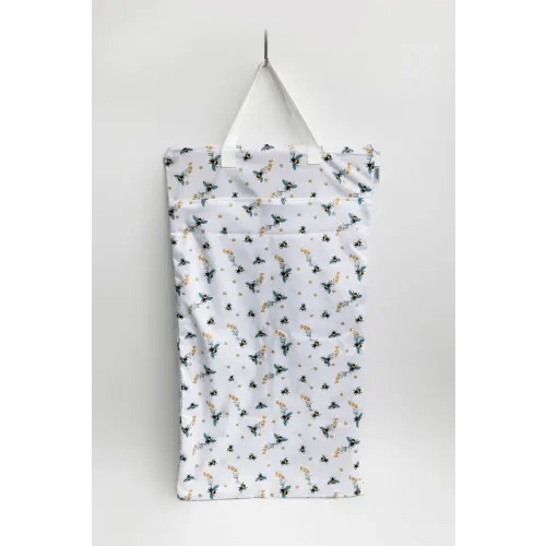 Large Zipper Hanging Wet Bag, Laundry Bag with Handles
