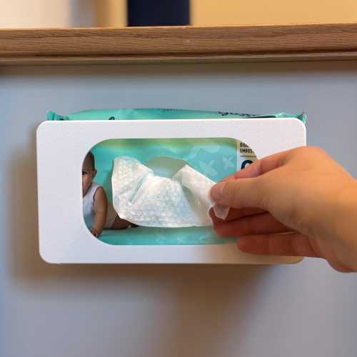 Wall-Mounted Wipes Dispenser | White