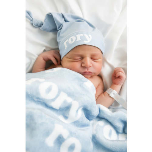 Caden Lane Personalized Color Blanket - Sky