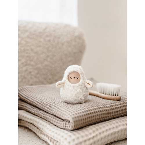 Organic Fur Sheep Roly Poly: Musical Baby Lovie with Bell