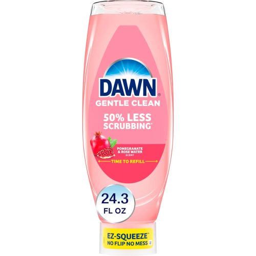 Dawn Gentle Clean EZ-Squeeze Dishwashing Liquid Dish Soap, Pomegranate and Rose Water Scent 24.3 fl oz