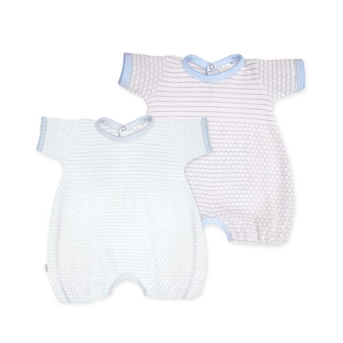 Pinstripe Pima Trim Bubble Mint and White Stripe, 12M