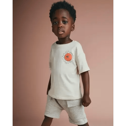 Toddler 'Funny Sunny' Rolled Cuff Tee - Cream - Otter Avenue | Carter's