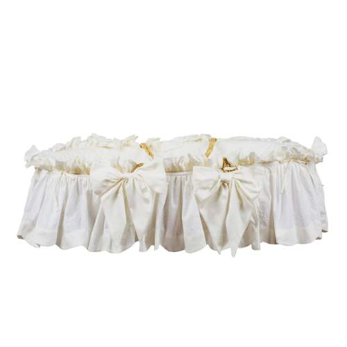 Moses Basket, Ecru with White
