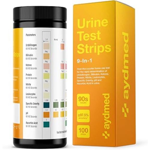 100 x AYDMED 9-in-1 UTI Test Strips | 9 Parameter Urine Test Strips
