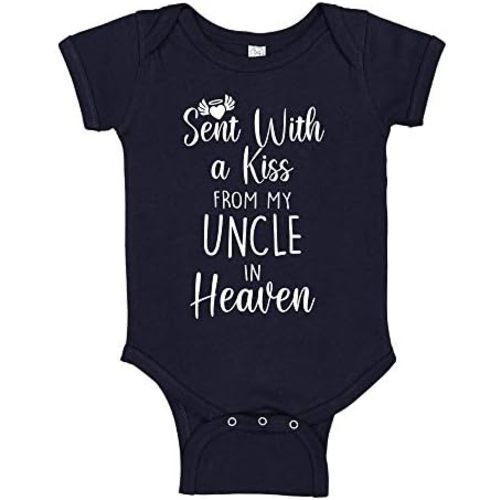 Sent with A Kiss from My Uncle in Heaven Baby Bodysuit Infant One Piece