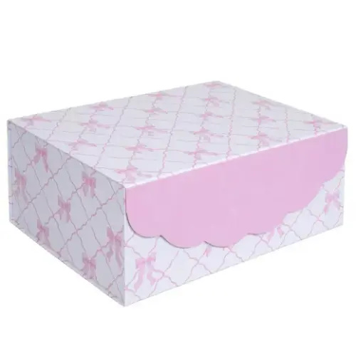 Pink Bows Striped Box