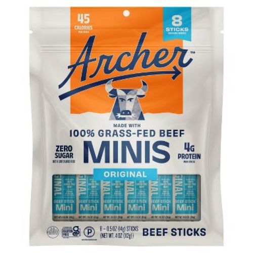 Archer Original Beef Jerky Mini Stick Bag - 4oz/8ct