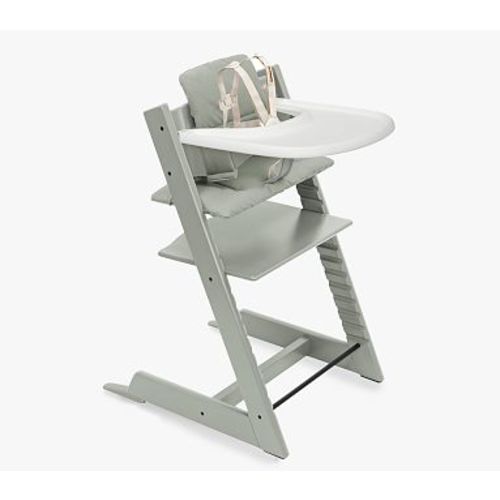 Stokke® Tripp Trapp® High Chair² Glacier Green, Green Cushion & White Tray