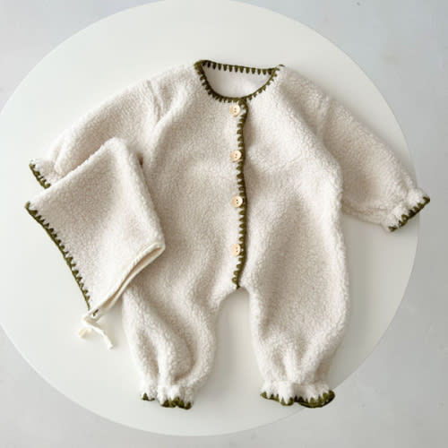 Stitched Fleece Jumpsuit with Bonnet – Teeny Mini Me