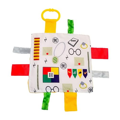 Lovey Chew Blanket Crinkle Toy Tag Square Sensory by Baby Jack (Wizard)