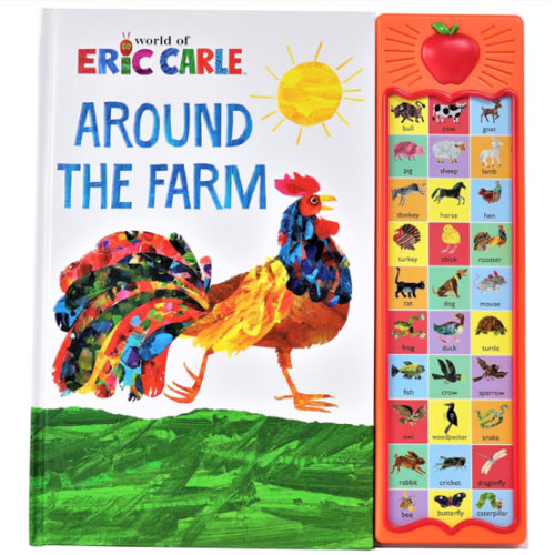 World of Eric Carle, Around the Farm 30-Button Animal Sound Book - Great for First Words - PI Kids