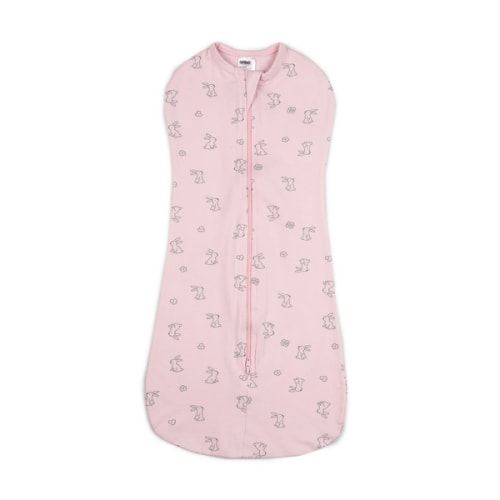2 Pack Organic Cotton Swaddle Pouches, Bunny - Anko