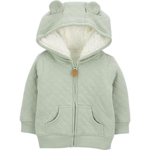 Simple Joys by Carter's Baby Hooded Sweater Jacket with Sherpa Lining