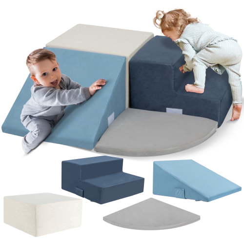 spanspace Foam Baby Climbing Blocks, 4 Piece Indoor Playset