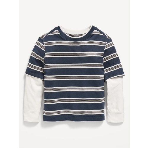 Oversized Long-Sleeve 2-In-1 T-Shirt for Toddler Boys