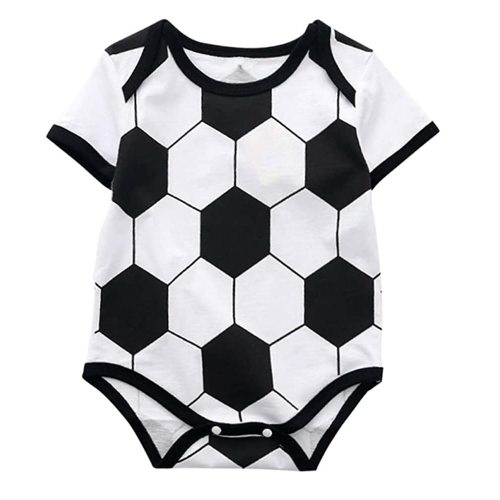 FANCYKIDS Baby Infant Newborn Boys Girls Cotton Sport Soccer Refere Football Casual Onesie Bodysuit
