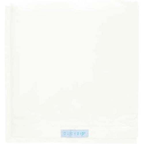 QuickZip Crib Extra Zip-On Sheet (SecureFit Wraparound Base Not Included) - Faster, Safer, Easier Baby Crib Sheets - Ivory 100% Cotton - Fits All Standard Crib Mattresses