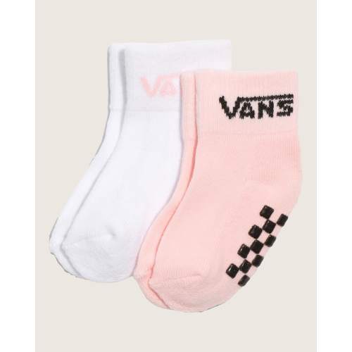 Infant Classic Crew Socks 2-Pack in Powder Pink | Vans