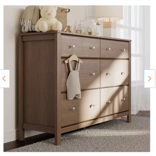 Horizon Hazelnut 6-Drawer 47.88 in. Wide Dresser