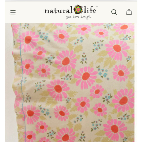 Mix & Match Cotton Pillowcase, Single - Vintage Zinnia