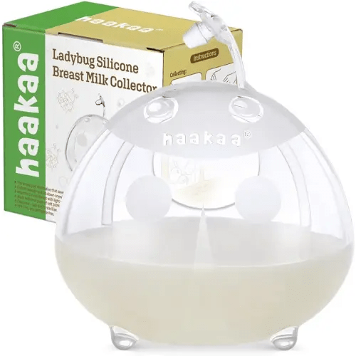 haakaa Ladybug Milk Collector Breast Milk Saver Breast Shell for Breastfeeding, Collect Breastmilk Leaks, Skin-Friendly and Easy to Wear (1.4oz/40ml,1PC)