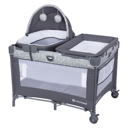 Baby Trend Nursery Den Playard with Snooze Pod & Flip Over Changer.
