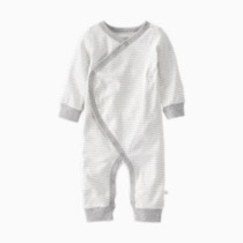 Carter's Little Planet Organic Cotton Wrap Sleep & Play Pajamas in Stripes - Multi Gray Stripe, 3-6 M