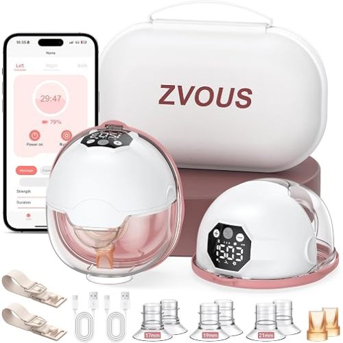 Hands Free Breast Pump, Wearable Electric Pump for Moms White