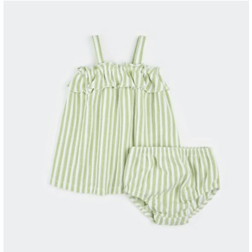 Petit Lem - Pinstripe Set Green