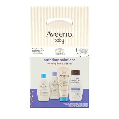 Aveeno Baby Bathtime Solutions Mommy & Me Gift Set, 4 Items