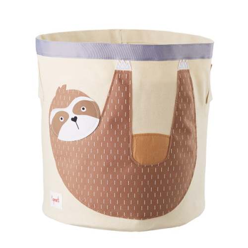 3 Sprouts Sloth Canvas Toy Storage Bin | The Container Store