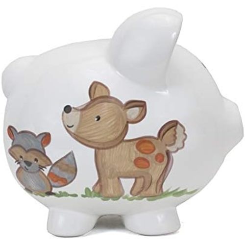 Child to Cherish Ceramic Piggy Bank for Boys, Woodlands