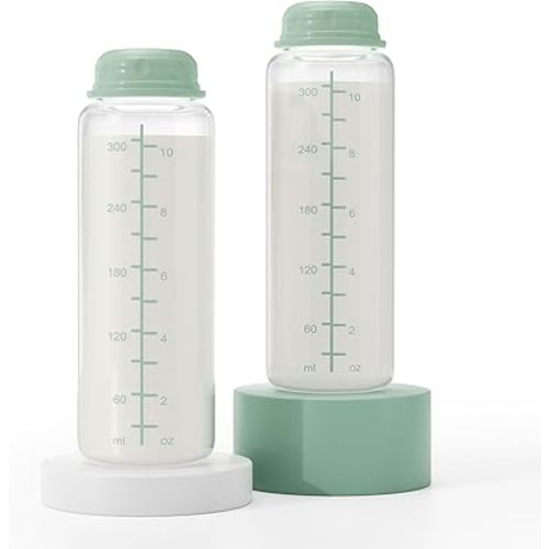 Gotocut Milk Storage Bottle, Compatible with Momcozy Breast Milk Cooler, Also Compatible with Dr. Brown’s and Most Other Narrow Baby Bottle Nipples, 2PCS