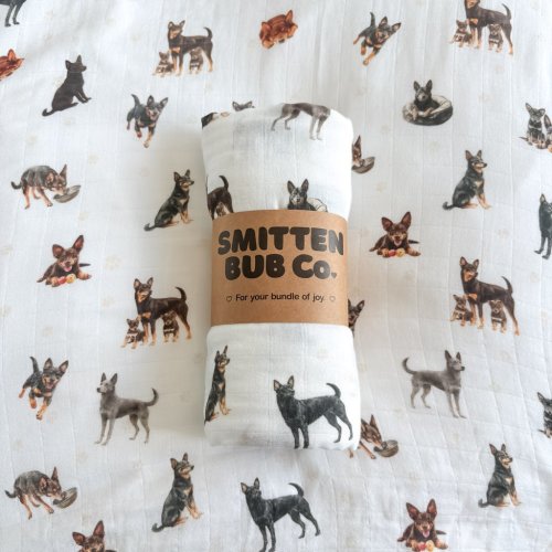 KELPIE | Bamboo Cotton Muslin Swaddle – Smitten Bub Co.