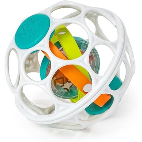 Baby Einstein Grip & Spin Oball Easy Grasp Rattle Toy, BPA Free, 0+ Months
