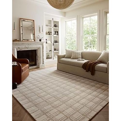 Loloi Chris Loves Julia Polly Collection POL-12 Cream/Sand 7'-9" x 9'-9" Area Rug